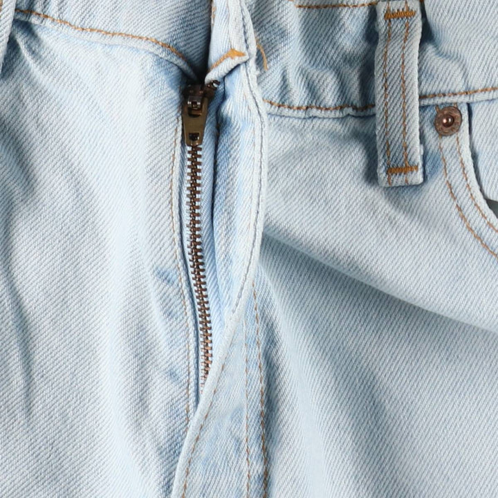 90'S Levi's 551 Relaxed Fit Denim Shorts, Made in USA, Women's XL (equivalent to W31), Vintage. cotton Blue type light blue Vintage Second Hand