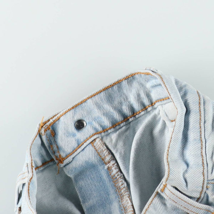 90'S Levi's 551 Relaxed Fit Denim Shorts, Made in USA, Women's XL (equivalent to W31), Vintage. cotton Blue type light blue Vintage Second Hand