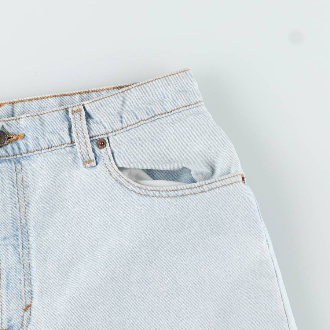 90'S Levi's 551 Relaxed Fit Denim Shorts, Made in USA, Women's XL (equivalent to W31), Vintage. cotton Blue type light blue Vintage Second Hand