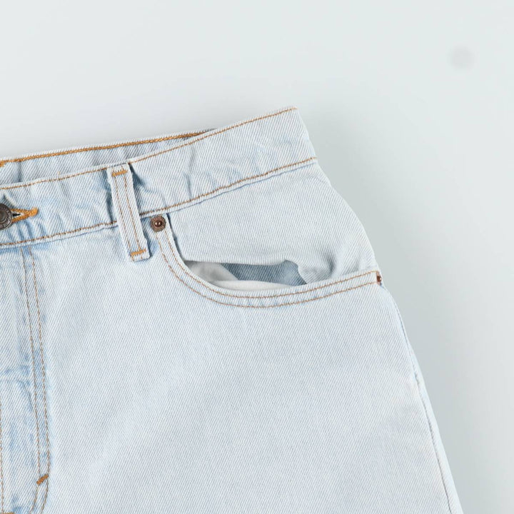 90'S Levi's 551 Relaxed Fit Denim Shorts, Made in USA, Women's XL (equivalent to W31), Vintage. cotton Blue type light blue Vintage Second Hand