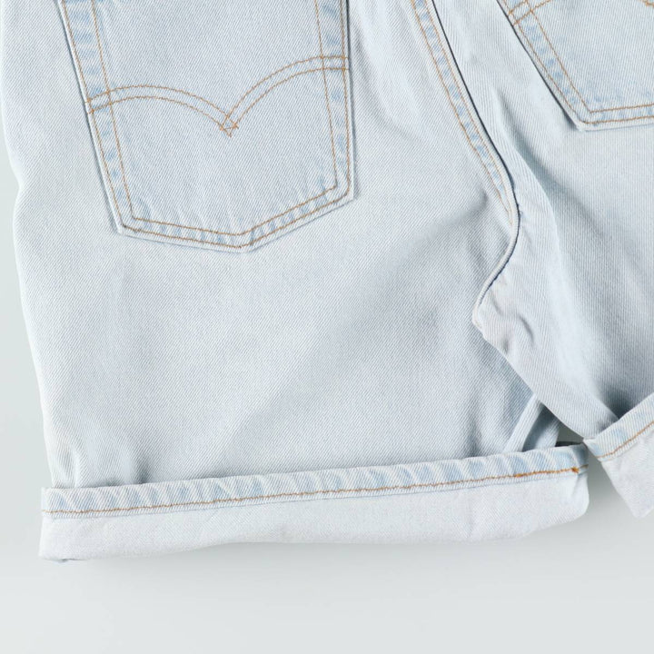 90'S Levi's 551 Relaxed Fit Denim Shorts, Made in USA, Women's XL (equivalent to W31), Vintage. cotton Blue type light blue Vintage Second Hand