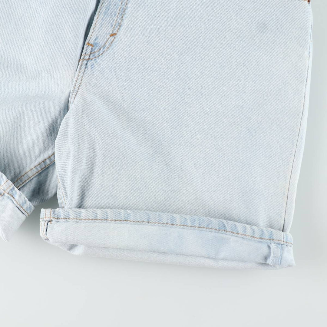 90'S Levi's 551 Relaxed Fit Denim Shorts, Made in USA, Women's XL (equivalent to W31), Vintage. cotton Blue type light blue Vintage Second Hand