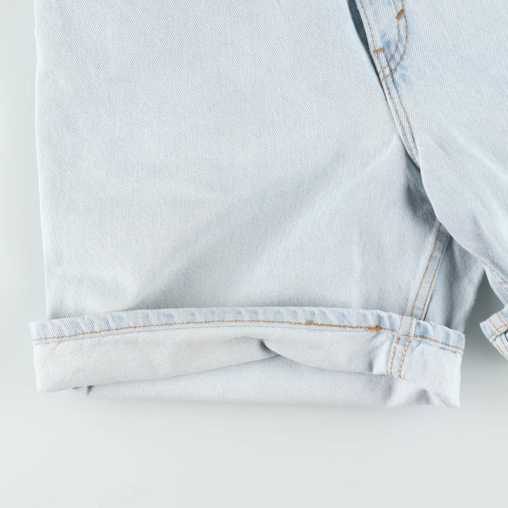 90'S Levi's 551 Relaxed Fit Denim Shorts, Made in USA, Women's XL (equivalent to W31), Vintage. cotton Blue type light blue Vintage Second Hand