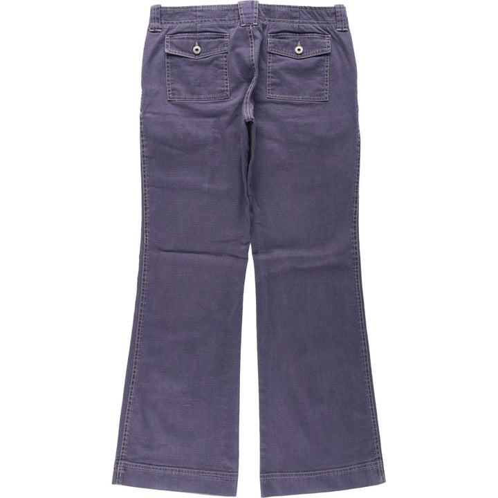 PERISCOPE Flare Cut Denim Pants, Women's XL (equivalent to W32) cotton navy blue type Vintage Second Hand