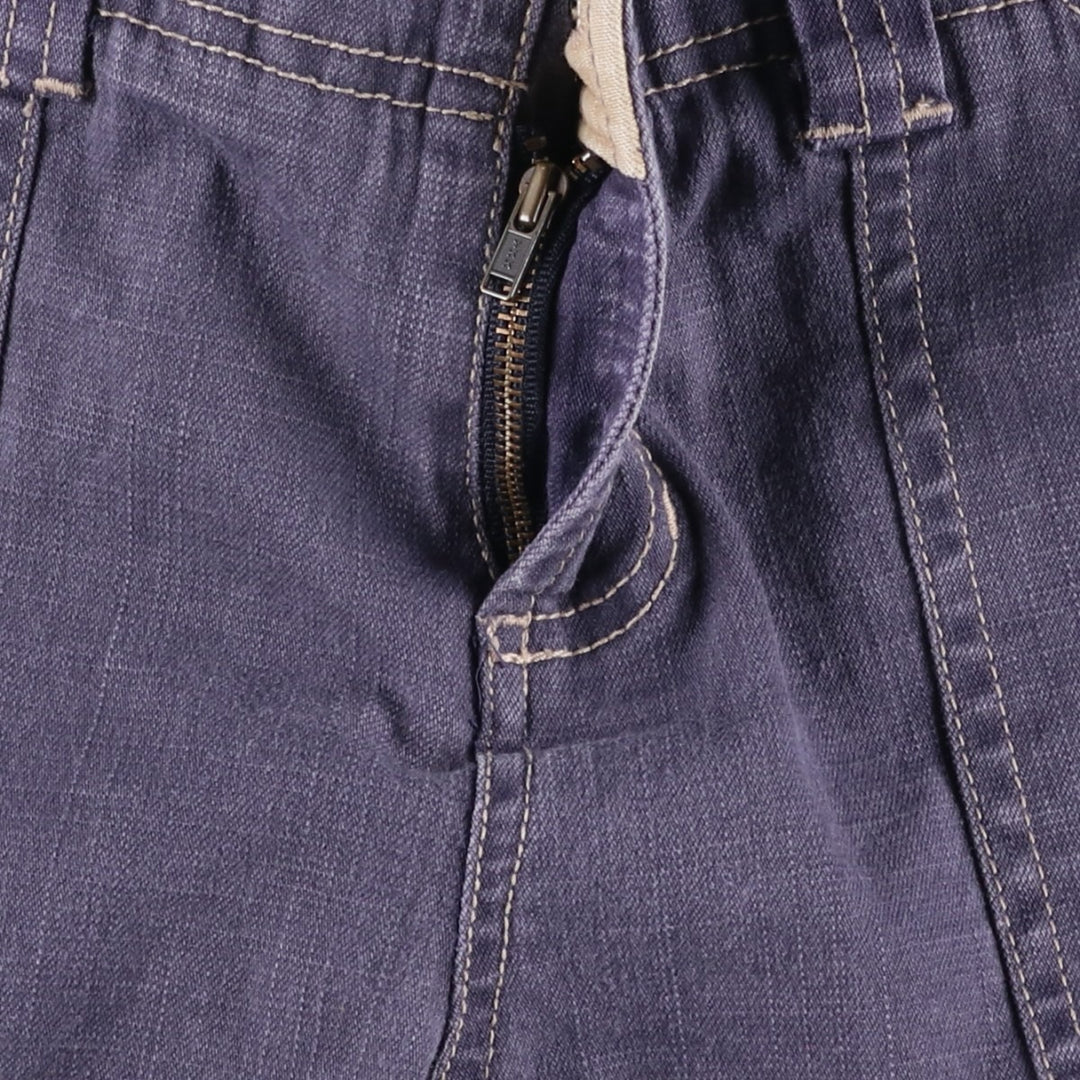 PERISCOPE Flare Cut Denim Pants, Women's XL (equivalent to W32) cotton navy blue type Vintage Second Hand