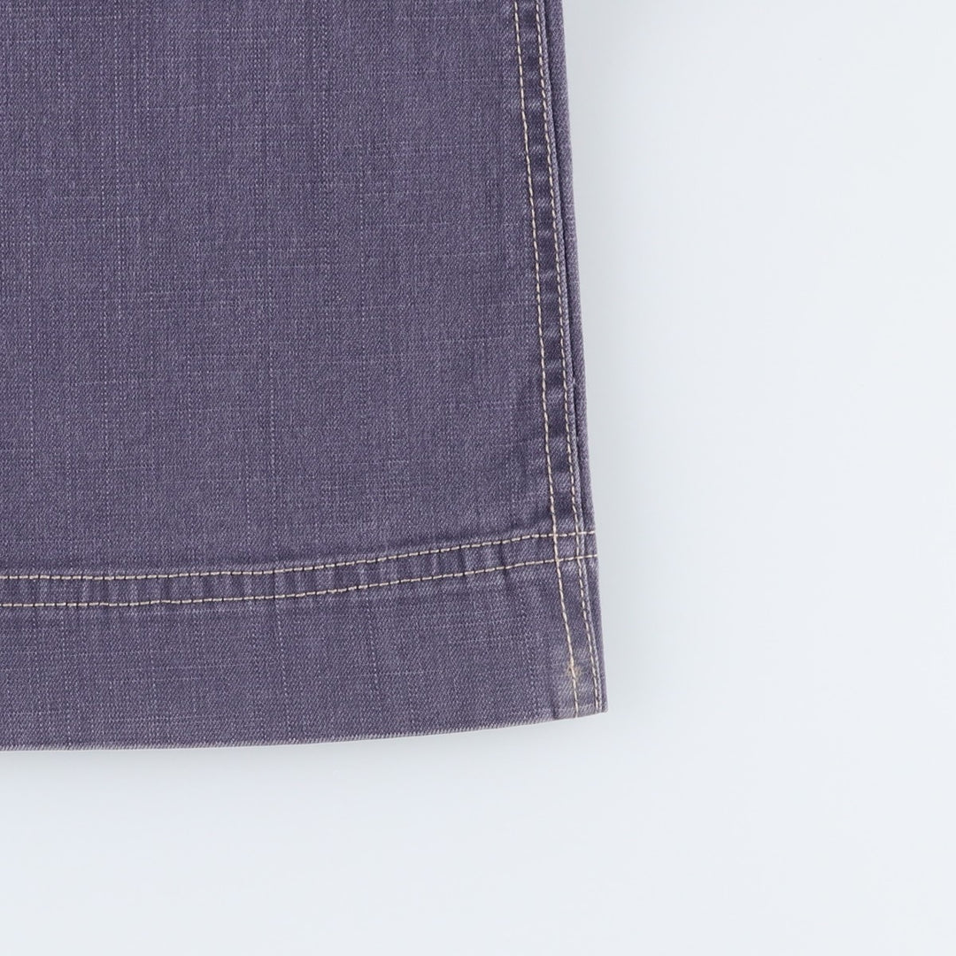 PERISCOPE Flare Cut Denim Pants, Women's XL (equivalent to W32) cotton navy blue type Vintage Second Hand