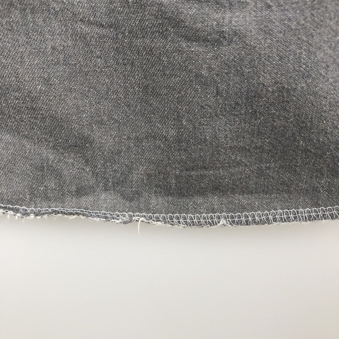 80s-90'S Wrangler X-LONG TAILS Long-Sleeve Denim Western Shirt, Made in USA, Men's Size L (Equivalent), Vintage cotton gray type Vintage Second Hand