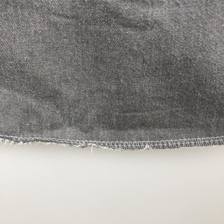 80s-90'S Wrangler X-LONG TAILS Long-Sleeve Denim Western Shirt, Made in USA, Men's Size L (Equivalent), Vintage cotton gray type Vintage Second Hand