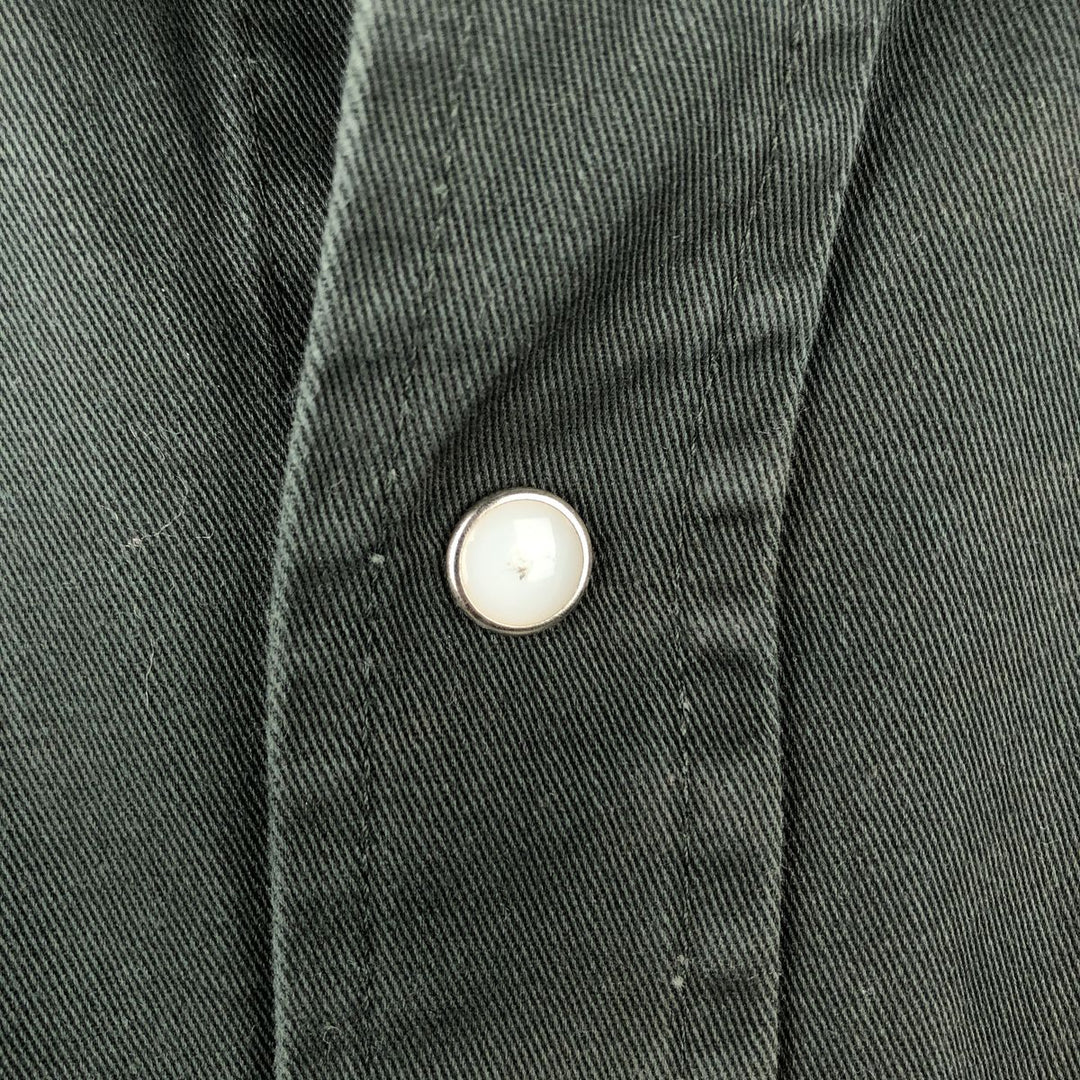 1990'S Wrangler Long-Sleeve Western Shirt, Men's Size L (approx.) cotton black type Vintage Second Hand