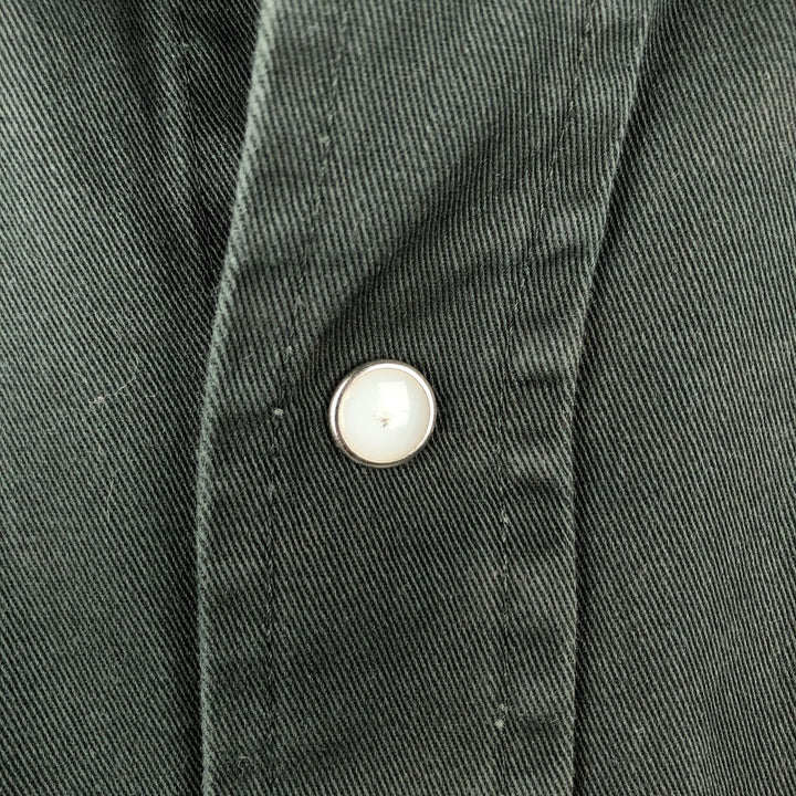 1990'S Wrangler Long-Sleeve Western Shirt, Men's Size L (approx.) cotton black type Vintage Second Hand
