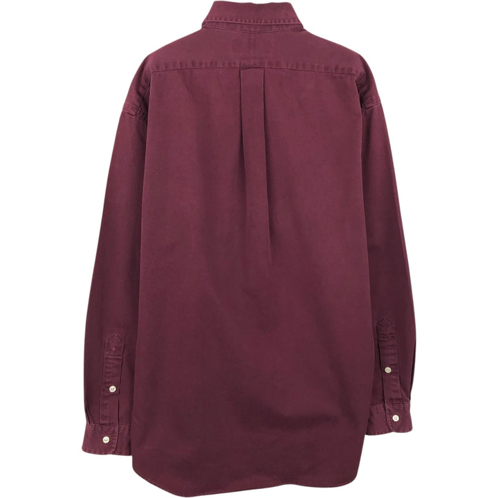 Ralph Lauren BLAKE long sleeve button down shirt, men's size M cotton wine-red Vintage Second Hand