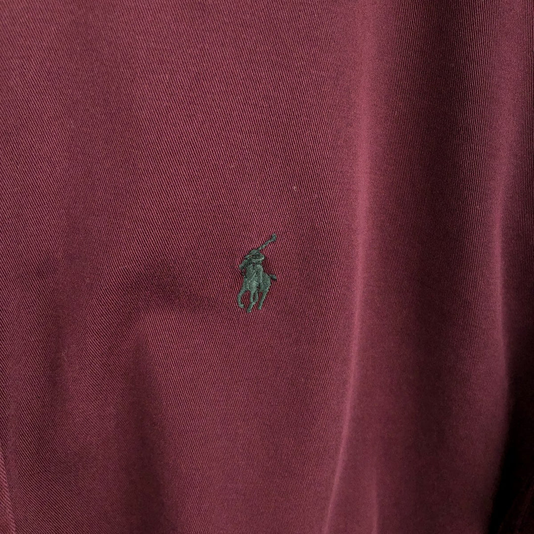 Ralph Lauren BLAKE long sleeve button down shirt, men's size M cotton wine-red Vintage Second Hand