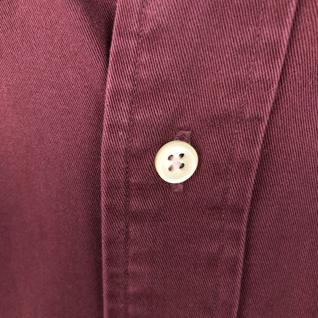 Ralph Lauren BLAKE long sleeve button down shirt, men's size M cotton wine-red Vintage Second Hand