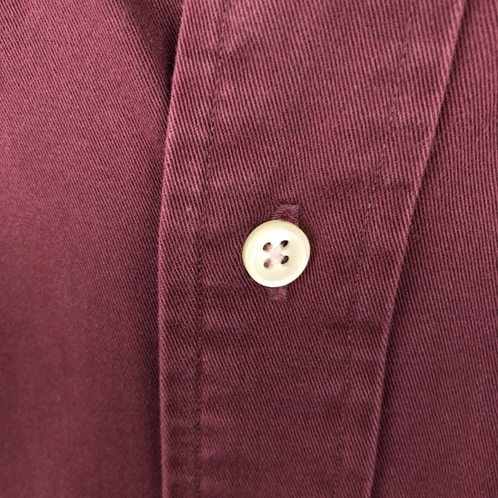 Ralph Lauren BLAKE long sleeve button down shirt, men's size M cotton wine-red Vintage Second Hand
