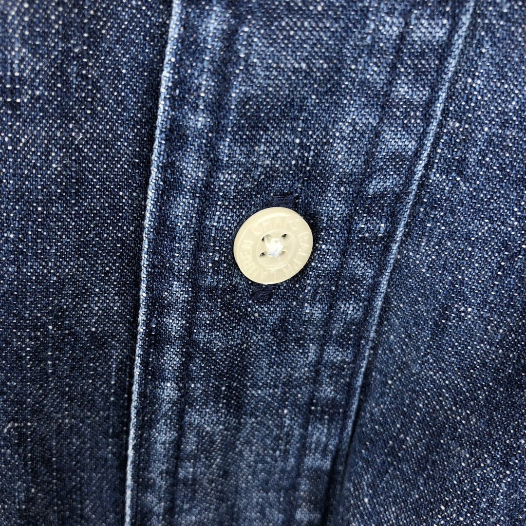 Ralph Lauren Chaps long-sleeved button-down denim shirt, men's size M cotton blue type Vintage Second Hand