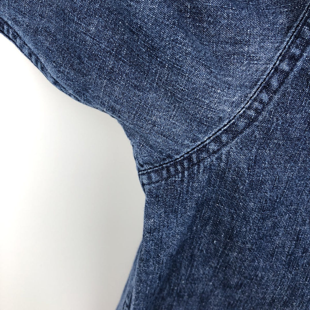 Ralph Lauren Chaps long-sleeved button-down denim shirt, men's size M cotton blue type Vintage Second Hand
