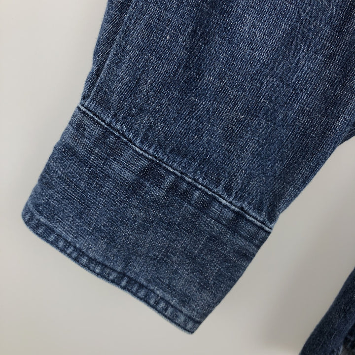 Ralph Lauren Chaps long-sleeved button-down denim shirt, men's size M cotton blue type Vintage Second Hand