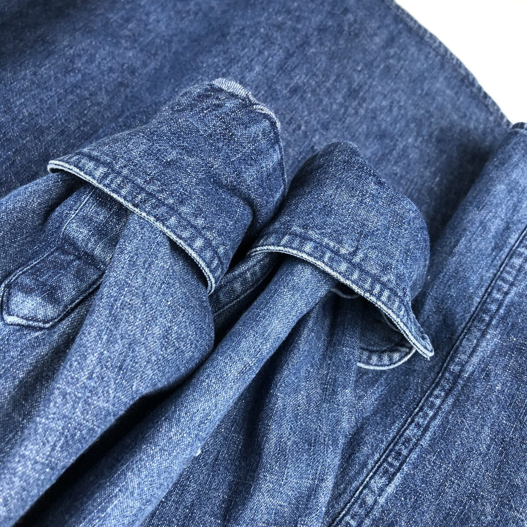 Ralph Lauren Chaps long-sleeved button-down denim shirt, men's size M cotton blue type Vintage Second Hand
