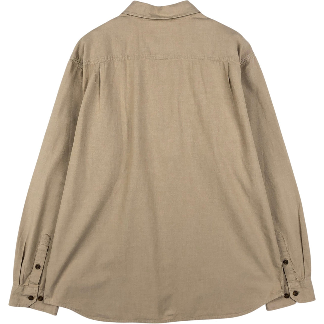 Carhartt Relaxed Fit Long Sleeve Button Down Work Shirt, Men's XL cotton Beige type Vintage Second Hand
