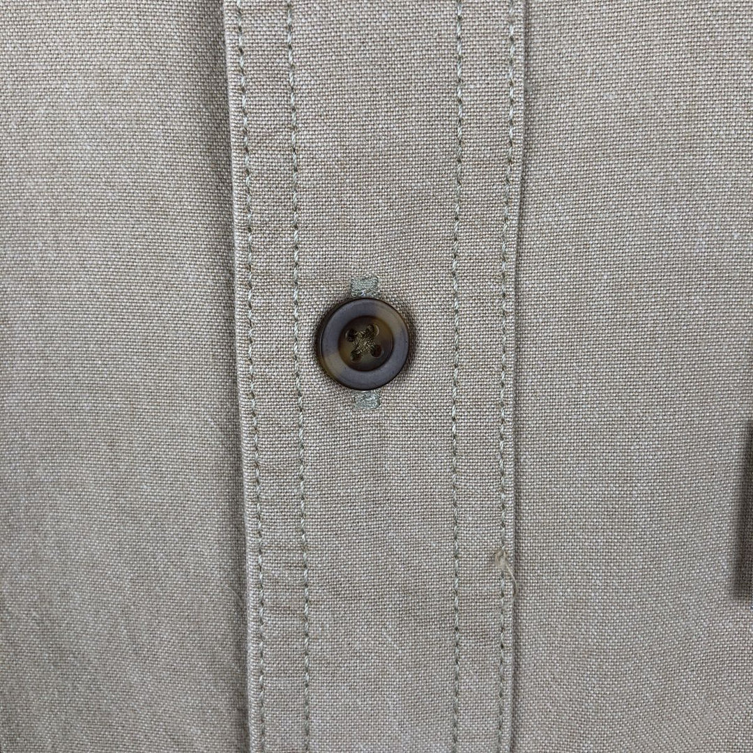 Carhartt Relaxed Fit Long Sleeve Button Down Work Shirt, Men's XL cotton Beige type Vintage Second Hand