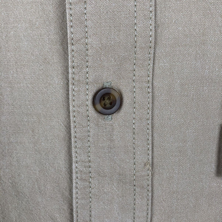 Carhartt Relaxed Fit Long Sleeve Button Down Work Shirt, Men's XL cotton Beige type Vintage Second Hand