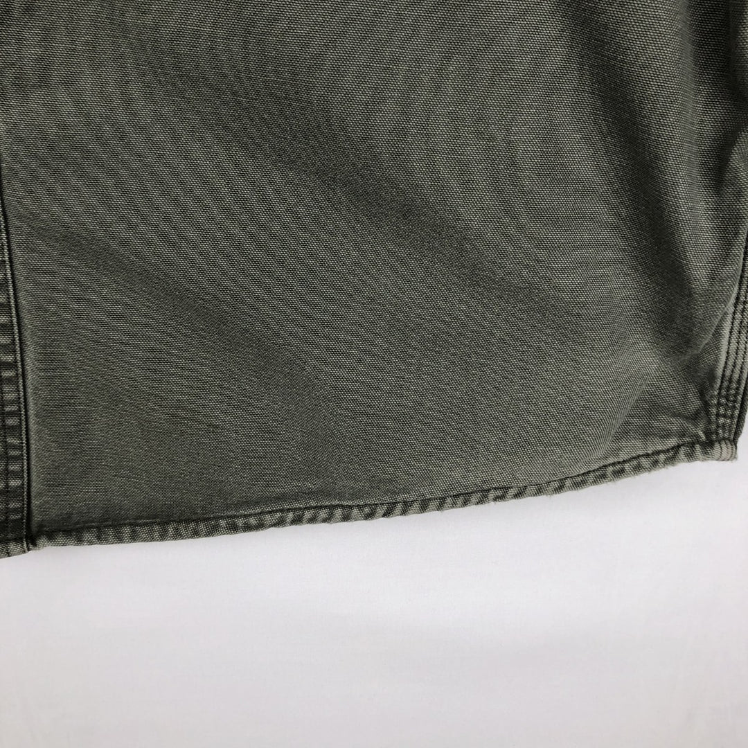 Carhartt Long Sleeve Duck Work Shirt, Men's Size L cotton Khaki type Vintage Second Hand