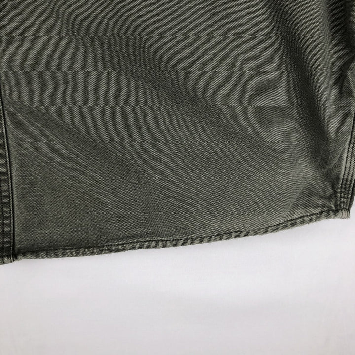Carhartt Long Sleeve Duck Work Shirt, Men's Size L cotton Khaki type Vintage Second Hand