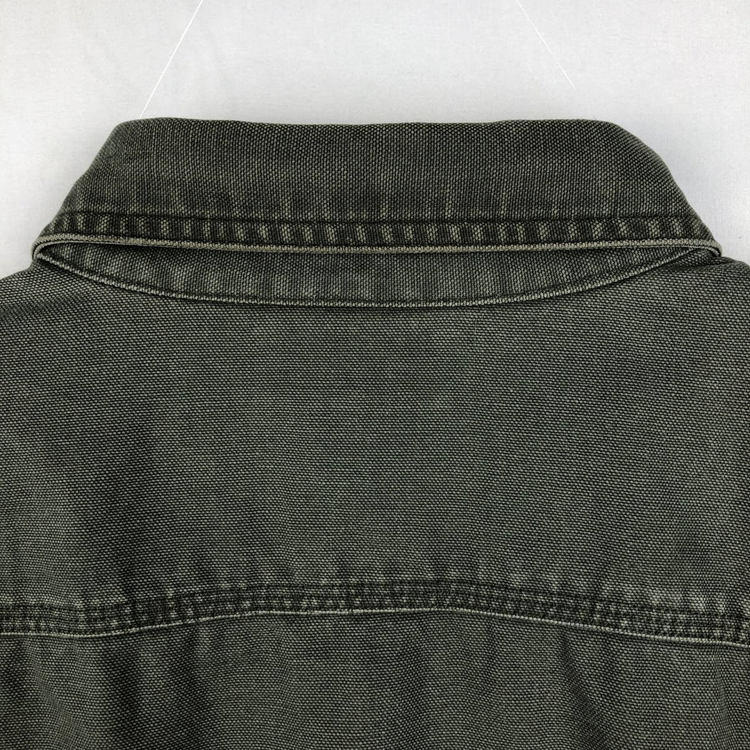 Carhartt Long Sleeve Duck Work Shirt, Men's Size L cotton Khaki type Vintage Second Hand