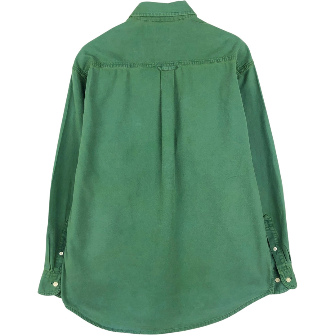 90'S GAP (Old GAP) Long-Sleeve Work Shirt, Men's Size M (approx.) cotton green type Vintage Second Hand