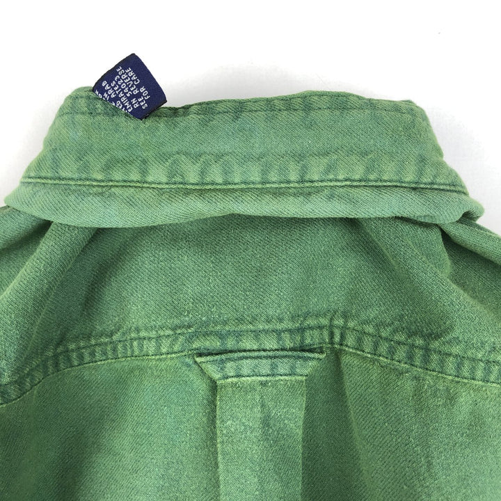 90'S GAP (Old GAP) Long-Sleeve Work Shirt, Men's Size M (approx.) cotton green type Vintage Second Hand