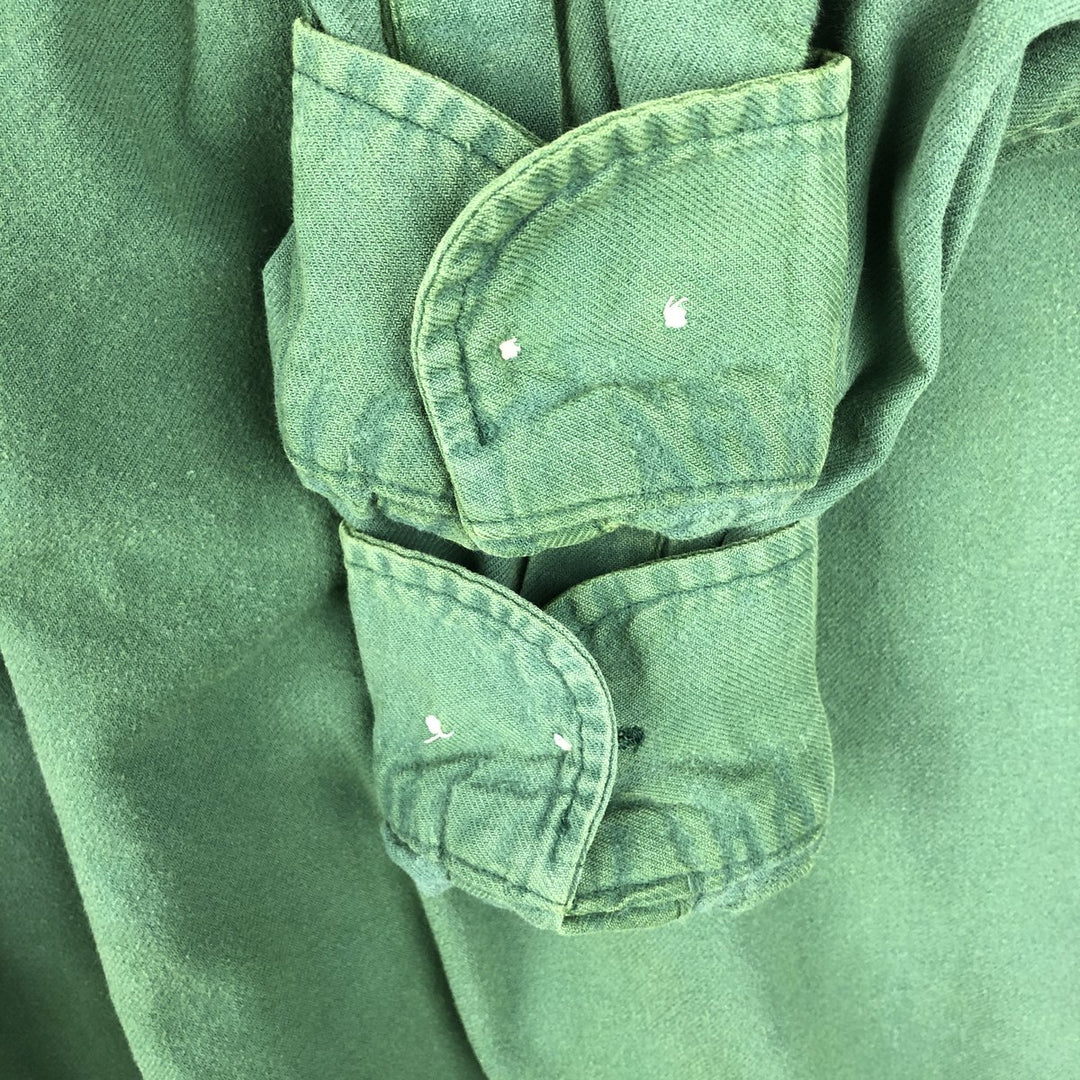 90'S GAP (Old GAP) Long-Sleeve Work Shirt, Men's Size M (approx.) cotton green type Vintage Second Hand