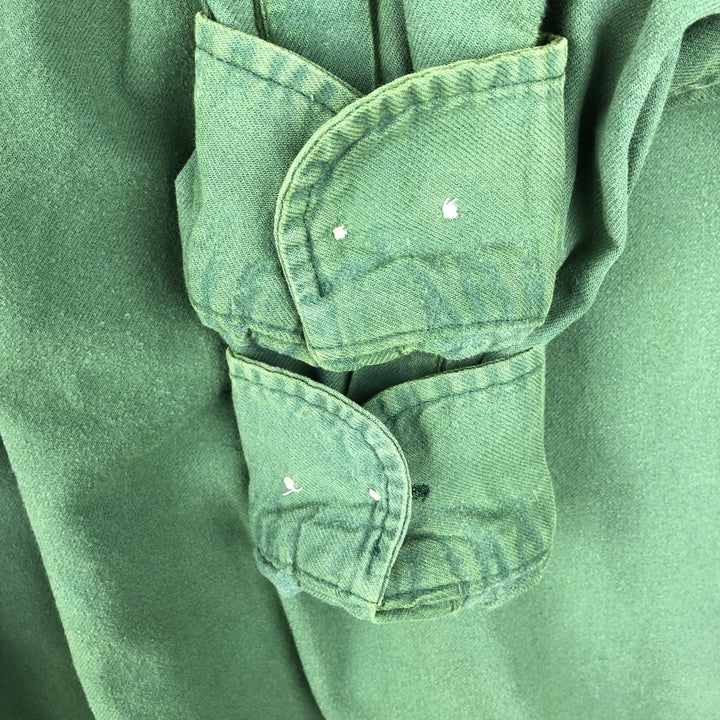 90'S GAP (Old GAP) Long-Sleeve Work Shirt, Men's Size M (approx.) cotton green type Vintage Second Hand