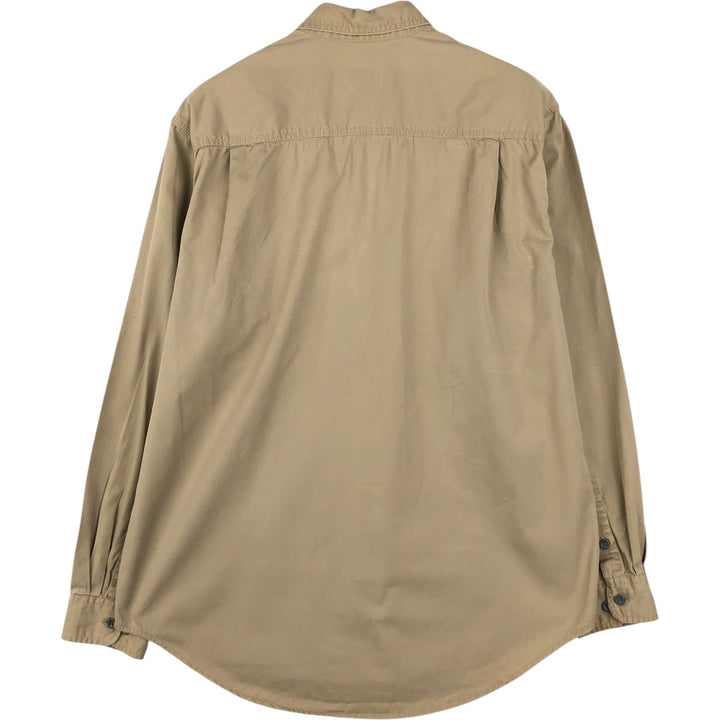 1990'S Calvin Klein Jeans Long-Sleeve Cotton Shirt, Men's Size M (approx.), Vintage cotton Beige type Vintage Second Hand
