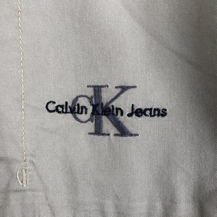 1990'S Calvin Klein Jeans Long-Sleeve Cotton Shirt, Men's Size M (approx.), Vintage cotton Beige type Vintage Second Hand