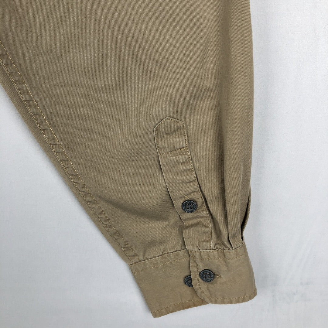 1990'S Calvin Klein Jeans Long-Sleeve Cotton Shirt, Men's Size M (approx.), Vintage cotton Beige type Vintage Second Hand