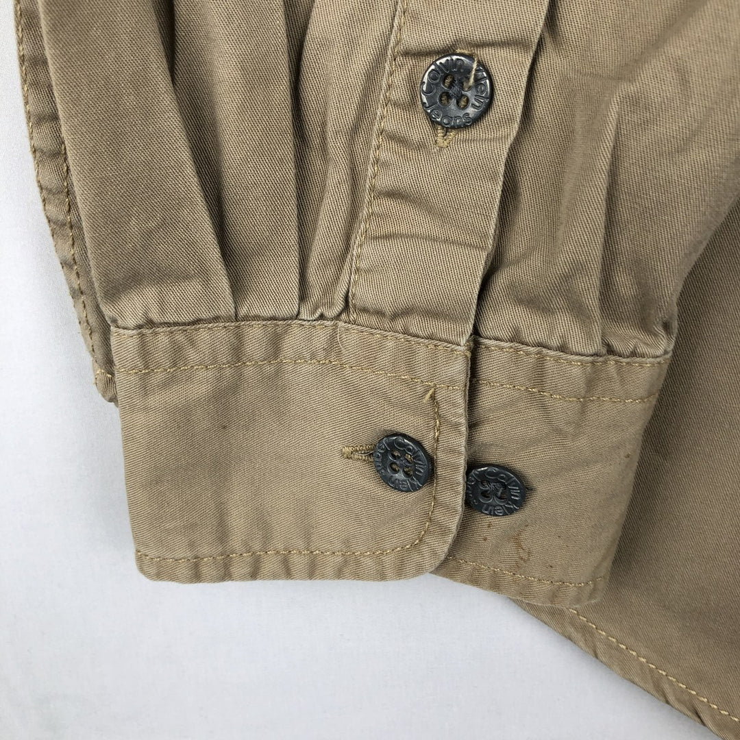 1990'S Calvin Klein Jeans Long-Sleeve Cotton Shirt, Men's Size M (approx.), Vintage cotton Beige type Vintage Second Hand