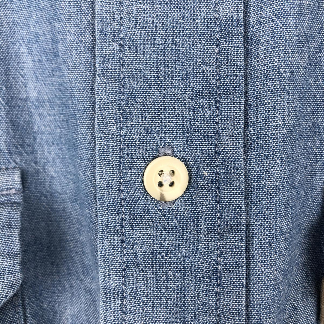 Pendleton long-sleeved chambray shirt, men's size M (approx.), vintage. cotton blue type Vintage Second Hand
