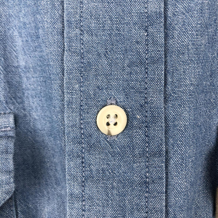 Pendleton long-sleeved chambray shirt, men's size M (approx.), vintage. cotton blue type Vintage Second Hand