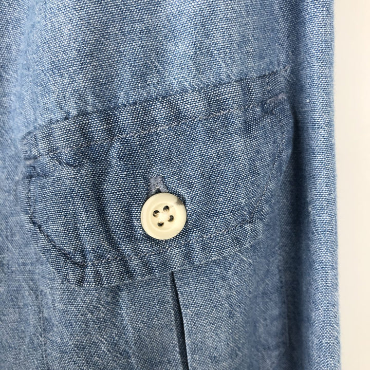Pendleton long-sleeved chambray shirt, men's size M (approx.), vintage. cotton blue type Vintage Second Hand