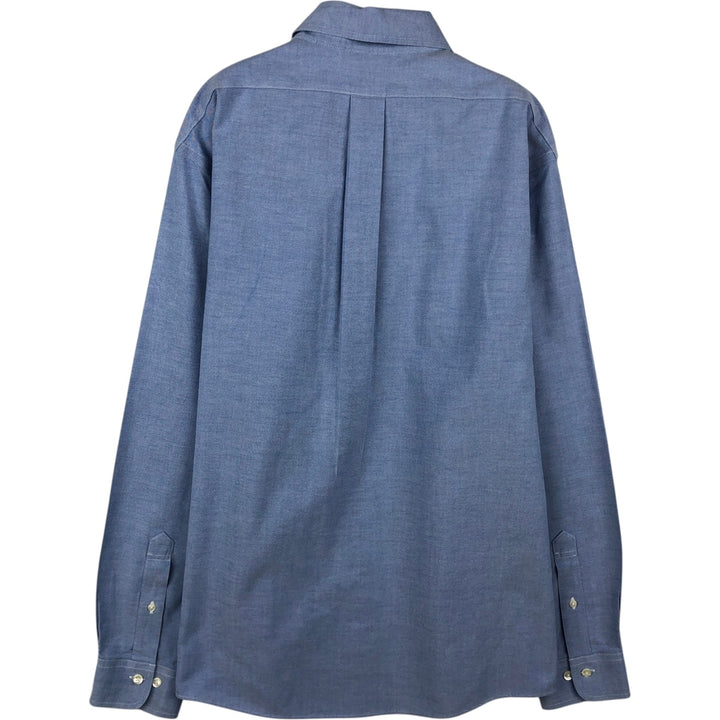 Brooks Brothers 1818 long sleeve button-down shirt, men's size L Supima Cotton blue type Vintage Second Hand