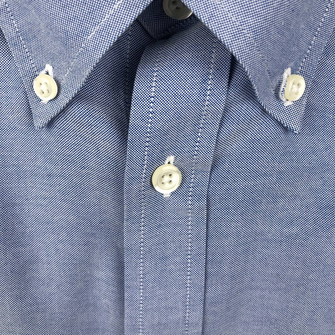 Brooks Brothers 1818 long sleeve button-down shirt, men's size L Supima Cotton blue type Vintage Second Hand