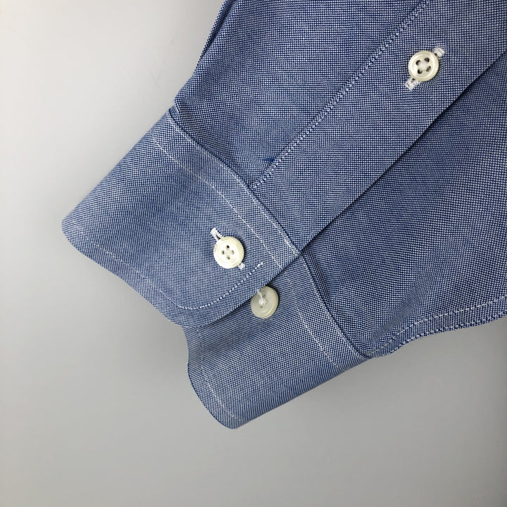 Brooks Brothers 1818 long sleeve button-down shirt, men's size L Supima Cotton blue type Vintage Second Hand