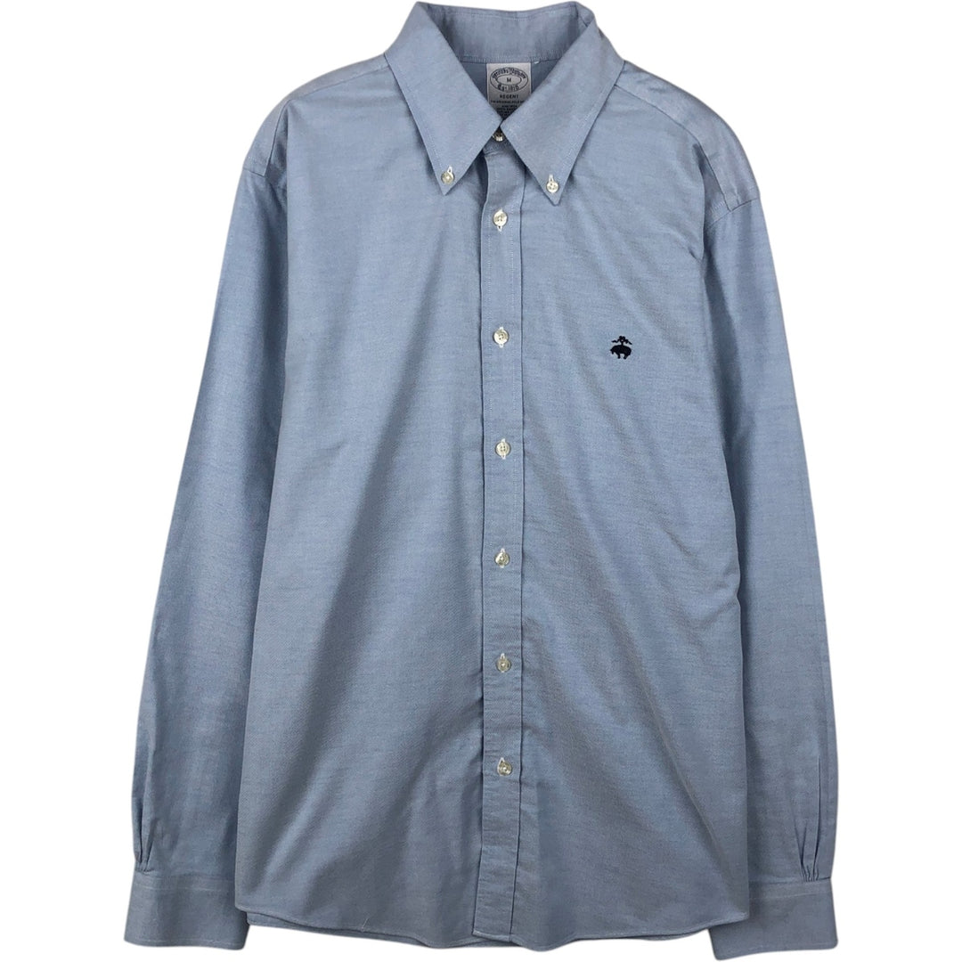 Brooks Brothers Est.1818 Long Sleeve Button Down Shirt, Men's M Size Supima Cotton Blue type light blue Vintage Second Hand
