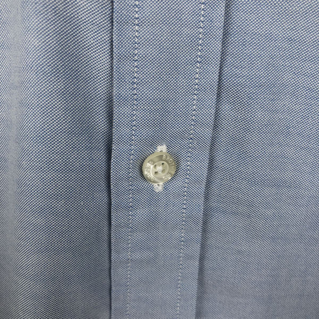 Brooks Brothers Est.1818 Long Sleeve Button Down Shirt, Men's M Size Supima Cotton Blue type light blue Vintage Second Hand