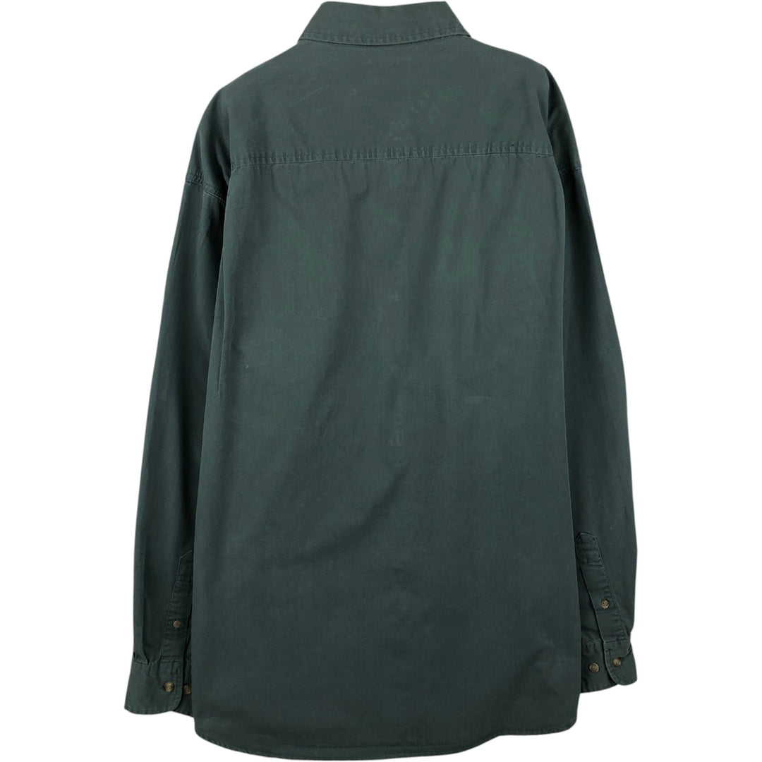 90'S GAP (Old GAP) Long-Sleeve Button-Down Shirt, Men's Size XL (Equivalent), Vintage cotton green type Vintage Second Hand