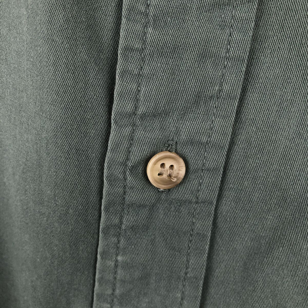 90'S GAP (Old GAP) Long-Sleeve Button-Down Shirt, Men's Size XL (Equivalent), Vintage cotton green type Vintage Second Hand