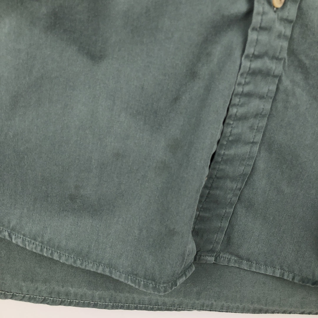 90'S GAP (Old GAP) Long-Sleeve Button-Down Shirt, Men's Size XL (Equivalent), Vintage cotton green type Vintage Second Hand