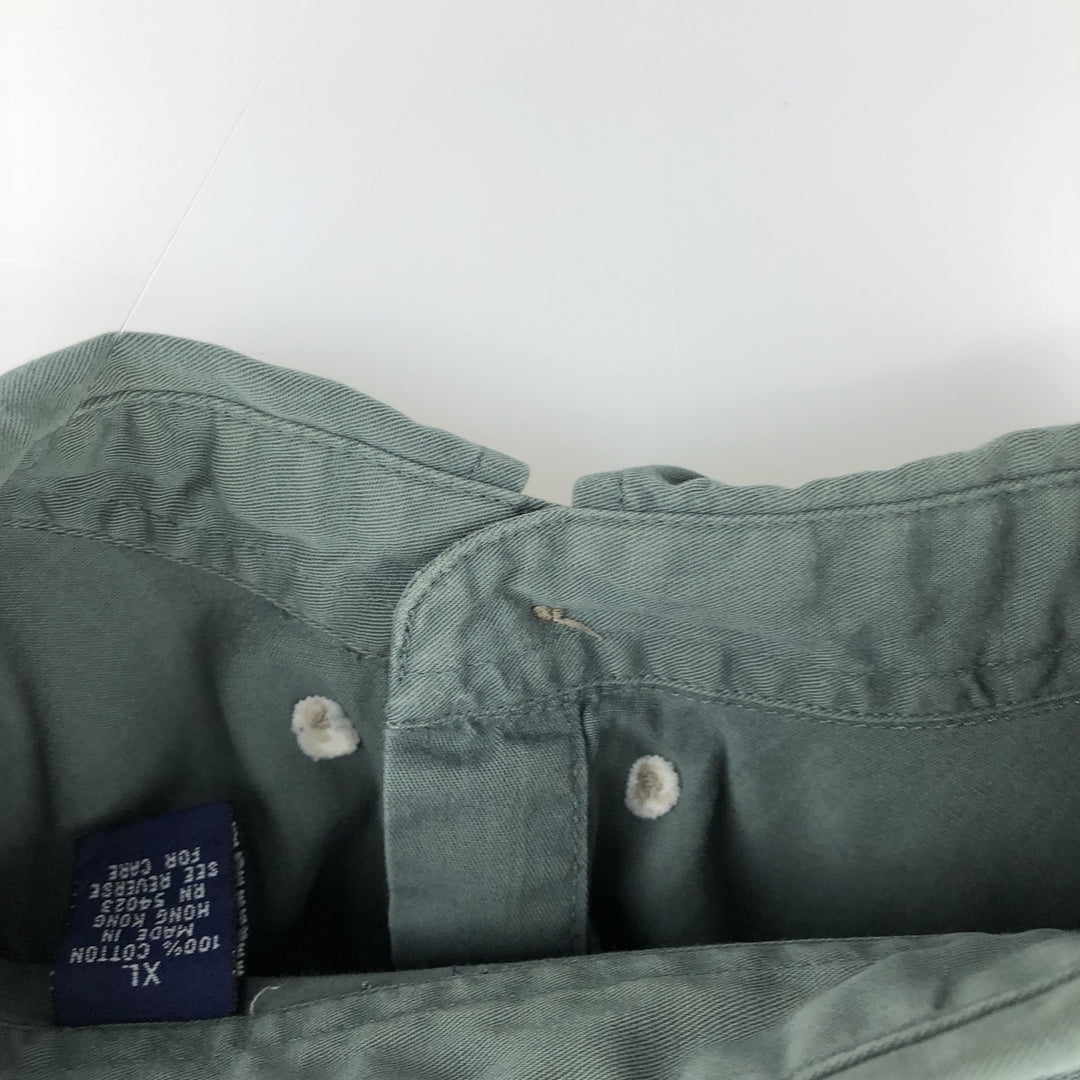 90'S GAP (Old GAP) Long-Sleeve Button-Down Shirt, Men's Size XL (Equivalent), Vintage cotton green type Vintage Second Hand