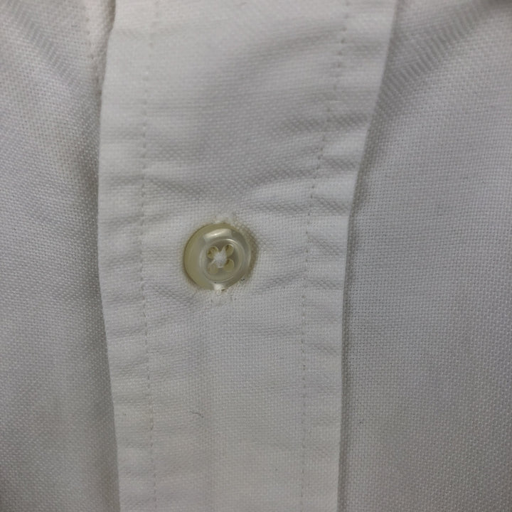 Brooks Brothers long-sleeved button-down shirt, Made in USA, Men's XL cotton white type Vintage Second Hand