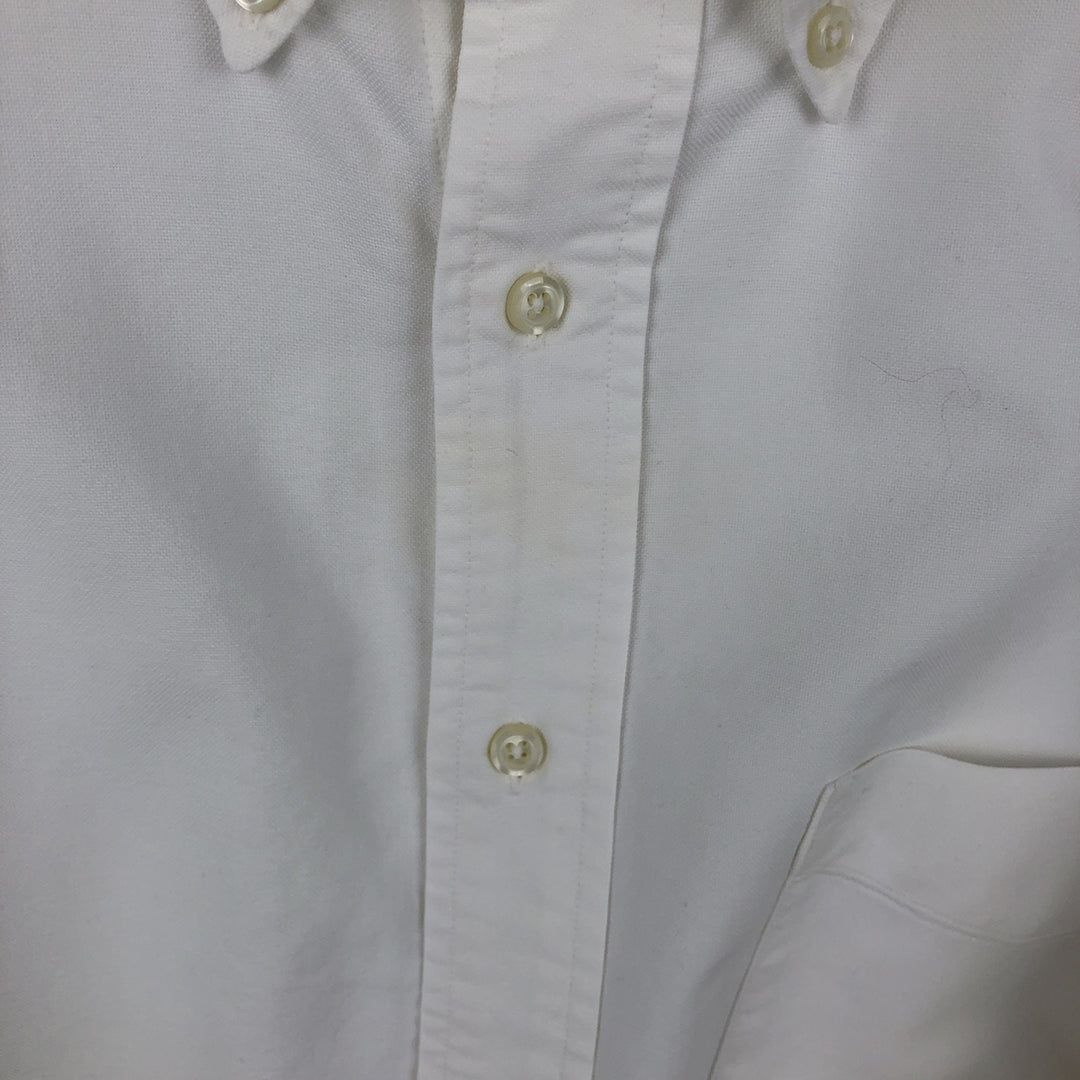 Brooks Brothers long-sleeved button-down shirt, Made in USA, Men's XL cotton white type Vintage Second Hand